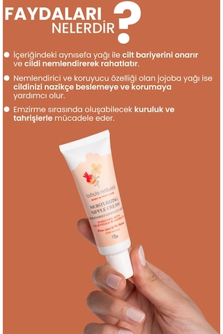 Nemlendirici Göğüs Ucu Doğal Çatlak Ve Bakım Kremi 30 Ml