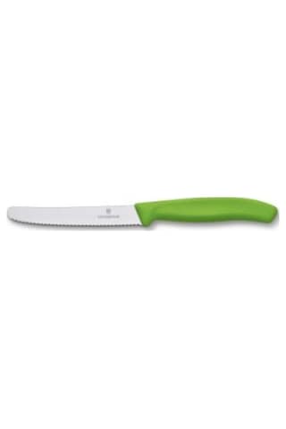 Victorinox 6.7836.L114 11Cm Tırtıklı Domates & Sosis Bıçağı Yeşil