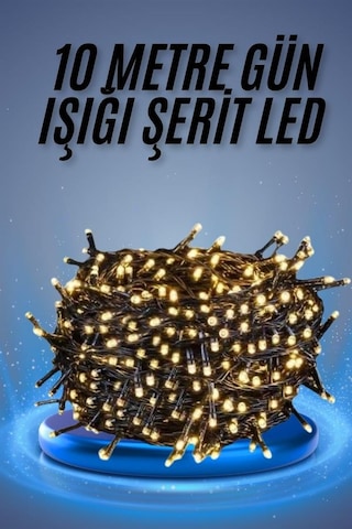 Led - 233 - Işık Ağaç Süsleme Ampüllü Dekoratif Aydınlatma 10 Metre - Csmo-tex - Gün Işığı Diğer