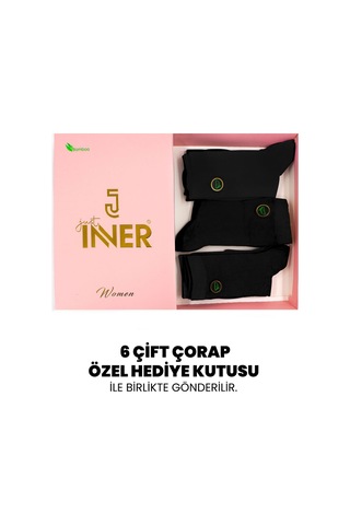 Just Inner Kadın 6 Lı Bambu Çorap Yazlık Hafif Ve Rahat 21100 Siyah