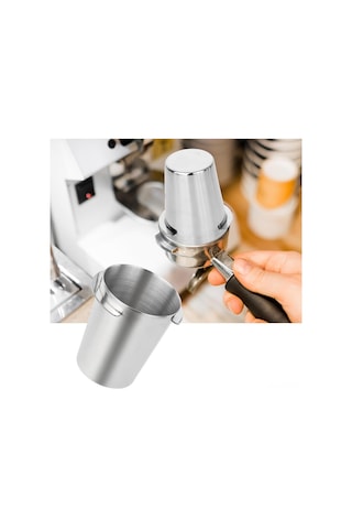 Vkemall 304 Paslanmaz Çelik 54mm Espresso Kahve Tozu Dağıtım Kupa - Filtre Kahve Makinesi Ve Öğütücü Aksesuarı Gümüş