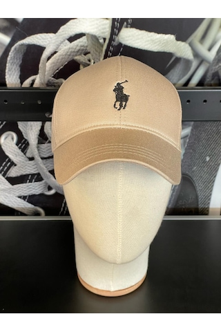 Hamze Polo Nakışlı Gabardin Kumaş Unisex Cap Şapka Bej