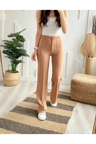 Açelya Ultra Yüksek Bel Full Likralı Pantolon Camel Açelya Ultra Yüksek Bel Full Likralı Pantolon Camel