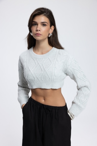 Mai Collection Mai Studios Co. Mohan Gri Crop Kazak Gri
