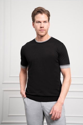 Morven Erkek Siyah Trend Bisiklet Yaka Dinamik Fit Rahat Kesim T-shirt 25ys018013001 Siyah