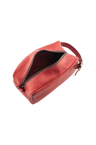Twingold İsme Özel Dopp Kit Kişisel Bakım Ve Seyahat Çantası - %100 Rainbow Deri - Ac14004 - Kırmızı Kırmızı