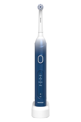 Homend Brushboss 4701h 4 Modlu 21 Gün Kullanım Süreli Akıllı Zamanlayıcılı Şarjlı Diş Fırçası Mavi Şarjlı