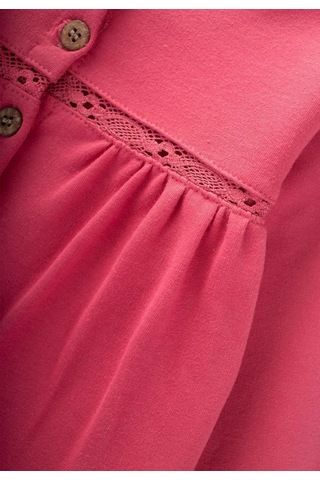 Cigit Dantel Detaylı Mevsimlik Kız Hırka 1-5 Yaş Fuşya Fuşya