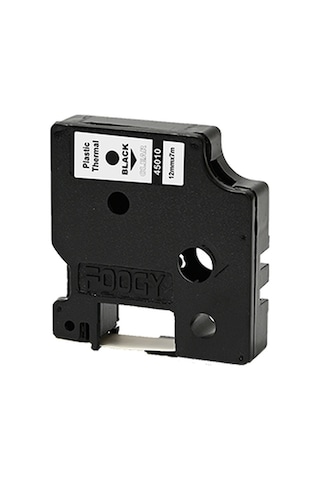 Foogy Dymo D1 Etiket Plastik Beyaz - 12 MM x 7 M - 45013 - Eko Paket 5li