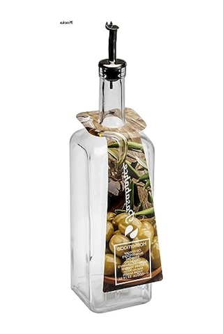 Metal Tıpalı Şeffaf Yağlık Ve Sirkelik, 1 Litre Açık Beyaz
