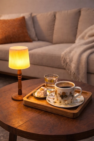 Mini Lambader Pilli Led Mumlu Sunumluk / Dekoratif Ambiyans Gece Lambası Beyaz