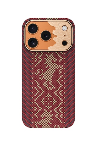 Apple iPhone Uyumlu 18 Pro Kılıf M-safeli Yüksek Kamera Çerçeveli Benks Armorair Knight C1 Kevlar Kapak Kırmızı