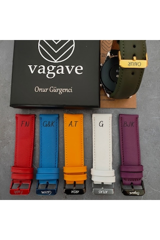 Vagave Samsung Uyumlu Active / Watch / Gear 20 Mm / 22 Mm Deri Kordon (498118366)