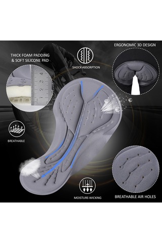 Arsuxeo 2 In 1 Cepli Yastıklı Bisiklet Şortu Erkekler Bisiklet M Mavi