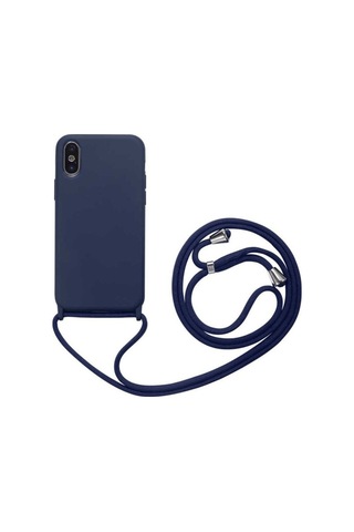 Apple Uyumlu iPhone X Kılıf Zore Ropi Kapak Lacivert