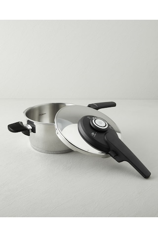 Hyperchef Paslanmaz Çelik Düdüklü Tencere Seti 4 + 6 L Siyah