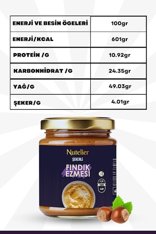 Nutelier Şekerli Fındık Ezmesi 350 G