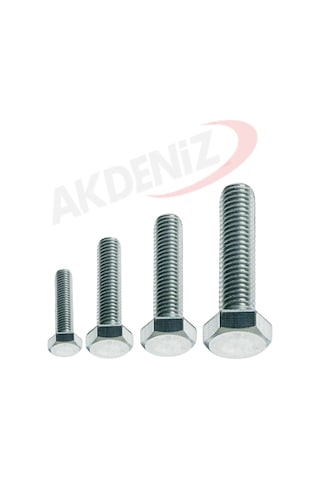 Akdeniz Dın933 M8 80 Mm Galv. Kaplamalı Cıvata 200 Adet