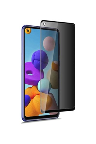 Hubrendy Tedarik Samsung A21s Uyumlu Hayalet Ekran Gizli Tam Kaplayan Kırılmaz Cam Seramik Ekran Kor