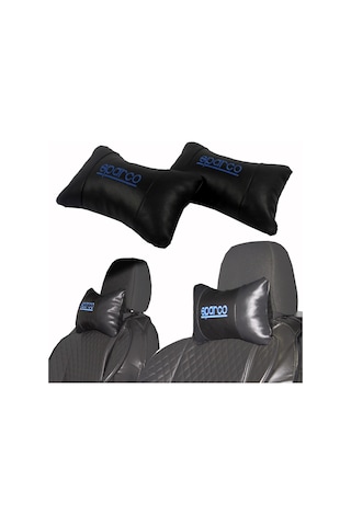 Sparco Araca Özel Nakışlı Oto Deri Boyun Yastığı