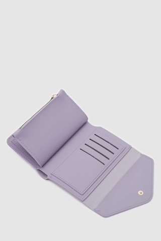Zarf Detaylı Nakit Ve Bozuk Para Bölmeli Bayan Cüzdan-lila Lila
