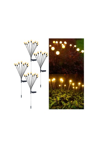 Vkemall Danlıkt Bahçe Işıklı Sokağı, Güneş Enerjili Led Kelebek Işıkları, Otomatik Açma/kapama, Ip65 Yağmur Dayanıklı, 8-12 Saat Sürekli Aydınlatma Siyah