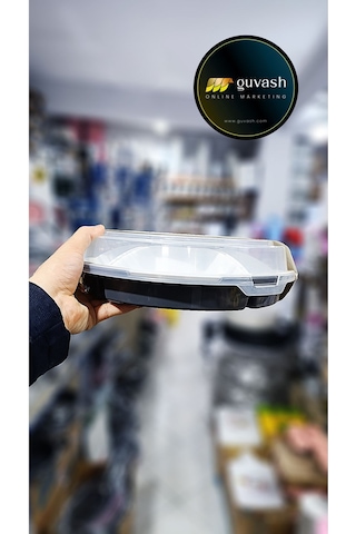 7 Bölmeli Lüx Kahvaltılık, Çerezlik, Saklama Kabı Evinizin Gereci Gri-şeffaf Gri - Şeffaf