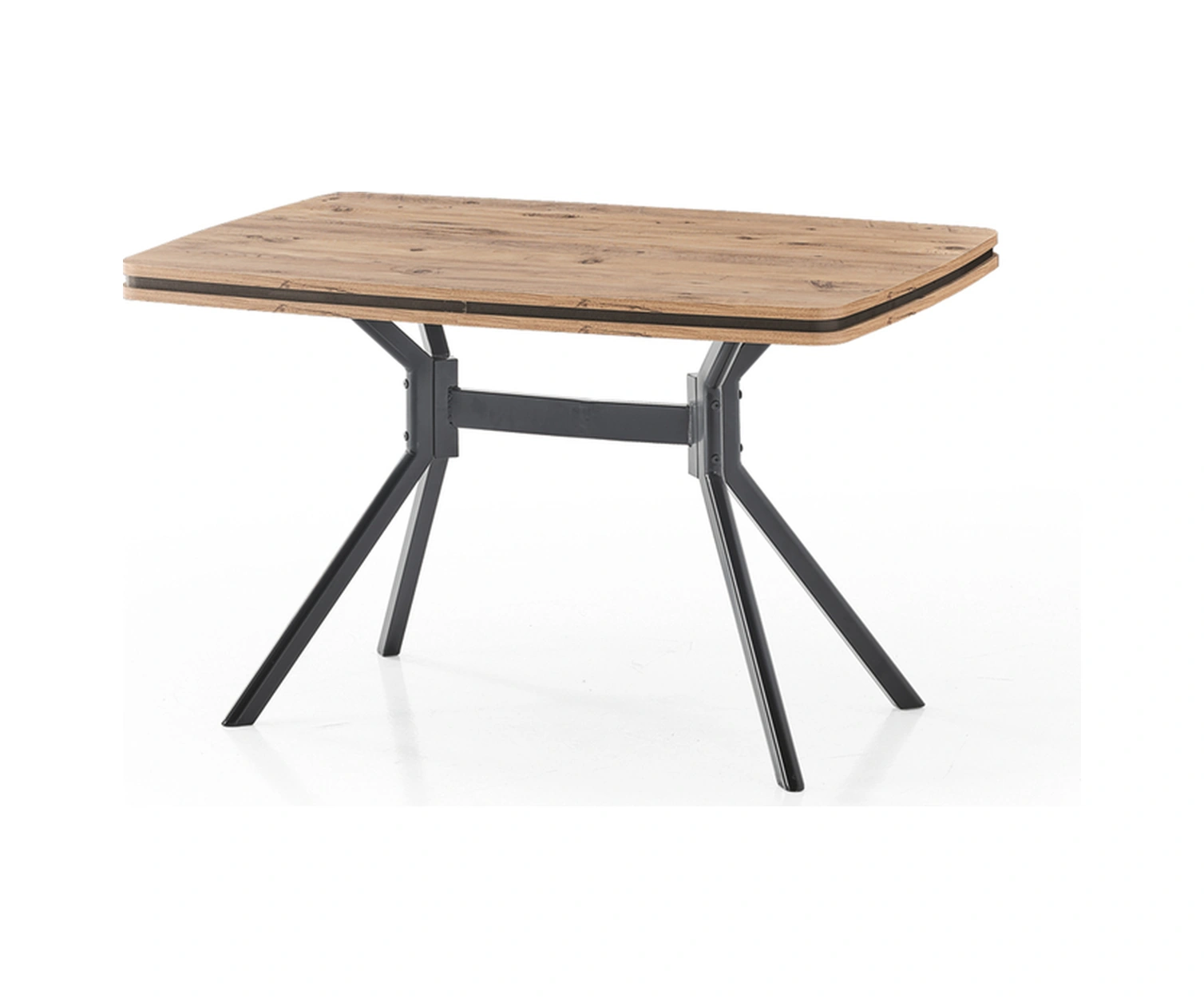 Dengema Koza Bank Yemek Masası Takımı 80 120 Cm Ceviz Desen, 2 Taba Bank, 2 Sandalyeli Ceviz Desen - Taba Bank