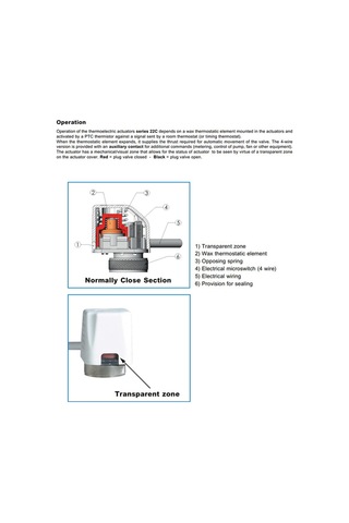 Watts 22cx230nc2 Elektrotermik Aktüatör 230v, Nc