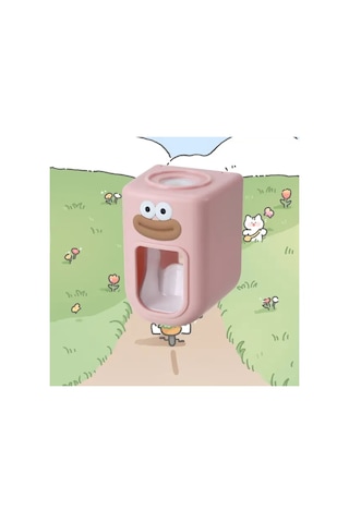 Elmpaly Pembe 1 2 Adet Duvara Monte Otomatik Diş Macunu Sıkma Aparatı Temassız Manyetik Lazy 1