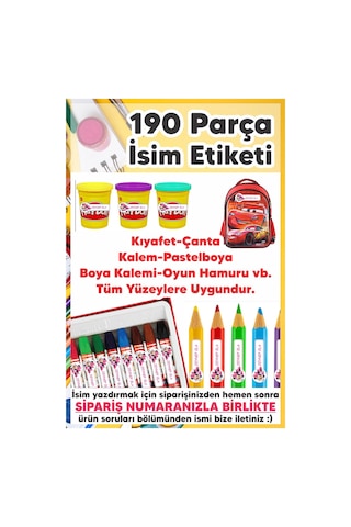 Okul Etiketi Kalem Defter Etiketi Uzay Özel Isim Yazılabilen Etiket - 190 Adet