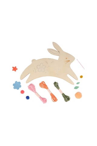 Meri Meri - Bunny Embroidery Kit - Tavşanlı Nakış İşleme Seti 0-99