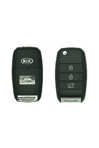 Lüx Kia Sorento Sportage Picanto Uyumlu Cerato Soul Rio Ceed 3 Buton Anahtar Kılıfı Beyaz Gold Renk