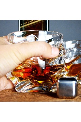 Premium Kristal Viski Bardakları 6'li Set, Büyük Kurşunsuz Kristal Cam, Tadım Bardakları Scotch Bardakları, Eski Genel
