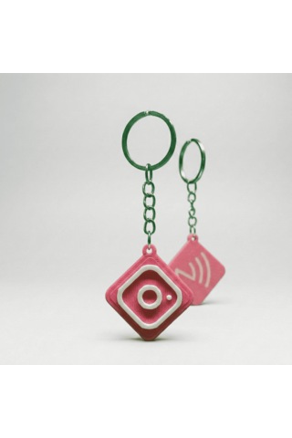 Nfc Instagram Nfc Akıllı Anahtarlık - Hızlı Takipçi Kazanma Aracı Açık Pembe