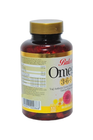 Balen Omega 3-6-9 Yağ Asitleri İçeren Yumuşak 100 Kapsül 1585 MG