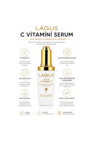 Lágus Leke Karşıtı ve Aydınlatıcı Vitamin C Serum 30 ML