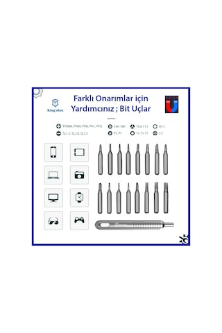 Kingsdun 20 Si 1 Arada Manyetik Mini Tornavida Seti Ks-840016