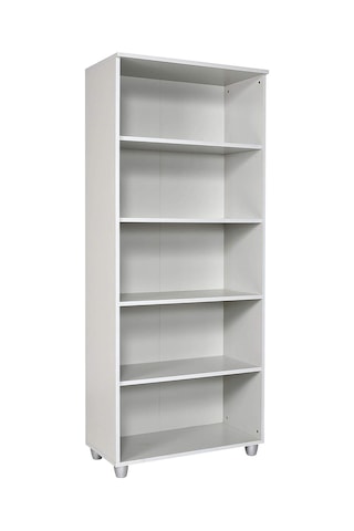 Kitaplık Dosya Dolabı Malzeme Rafı 190x80x40 Cm Gri Gri
