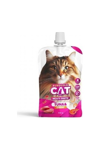 Eurogold Cat Et Ezmesi Ton Balıklı Karidesli Kedi Ödül Maması 100 G
