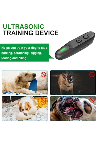 Yaleker Taşınabilir Ultrasonik Köpek Caydırıcı Ve Eğitim Cihazı, Siyah Abs, 300mah Pil