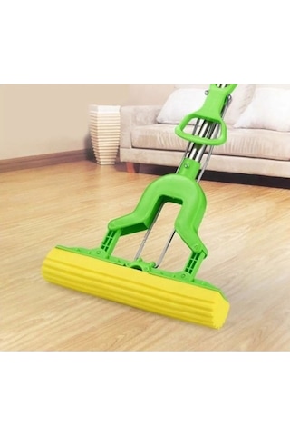 Kendinden Sıkmalı Mikrofiber Mop Kovasız Sıkma Aparatlı Sünger Paspas Kelebek Yer Silme Aparatı Çok Renkli