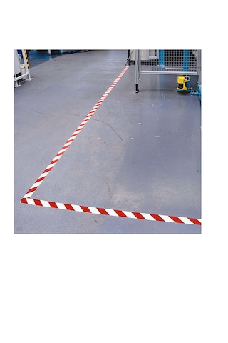Kırmızı Beyaz Yer Işaretleme Bandı 50mmx30mt