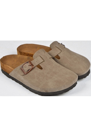 Mantar Tabanlı Çocuk Unisex Boston Birkens Günlük Sabo 59463 Günlük Terlik Vizon