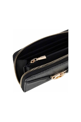 Kadın Access Logolu Fermuarlı Cüzdan - Siyah Antrasit