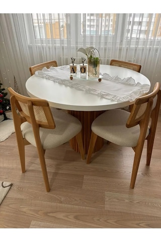 Hazeran Mutfak Masa Sandalye Takımı, Salon Takımı, Yemek Odası Takımı Kahverengi