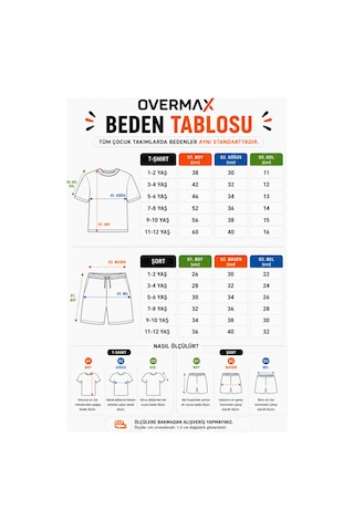 Overmax Sevimli Kalpler Baskılı Çocuk Takım Tişört & Şort 2 Li Kombin 1-12 Yaş Trend Yazlık Takım Yeşil - 882765983 Yeşil