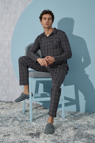 Sevim Erkek Uzun Kol Füme Pijama Takımı C9t4n4o7 001