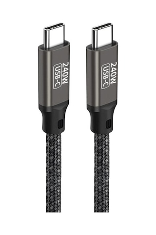 Ekılıf - Type-c To Type-c Pd3.1 Data Kablosu 240w 480mbps Qg02 0.5 Metre - Siyah - T27155 Siyah