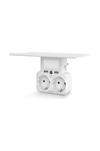Promate PowerRack Duvar Tipi 2'li Usb Girişli Grup Priz